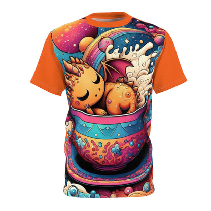 WhimsiTea Dragon Delight T-Shirt Unisex Cut & Sew Tee (AOP)