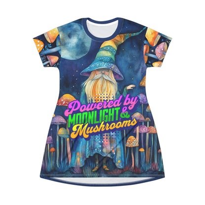 Powered by Moonlight & Mushrooms T-Shirt Dress