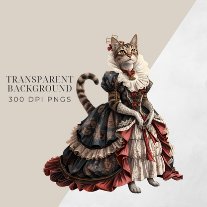 Beastly Elegance: A Courtly Animal Collection (Instant Download, Commercial Use License)