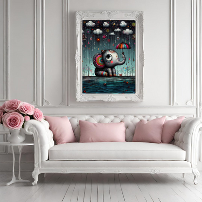 Raindrop Rhapsody: A Symphony of Whimsical Art - Digital Print Collection - Instant Download